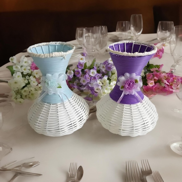 rattan flower basket